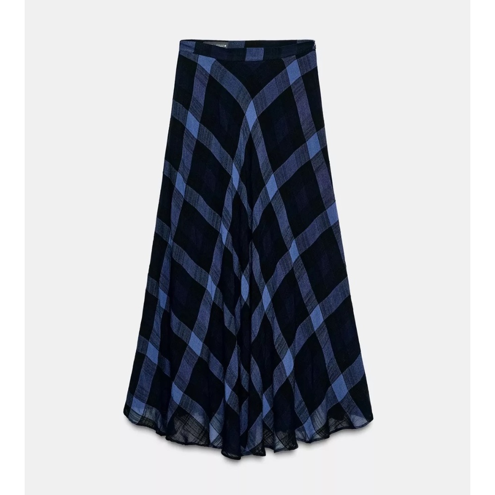NWT Zara plaid smocked top and skirt set XS - Picture 3 of 10
